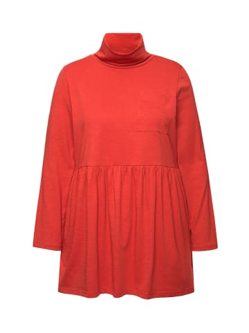 Ulla Popken Langarmshirt in ziegelrot