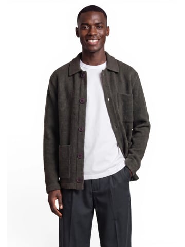 Zero  Casual-Strickjacke mit aufgesetzter Brusttasche in Green Forest