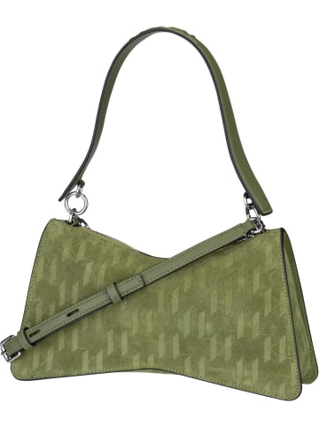 Karl Lagerfeld Abendtasche K/Seven Element SP SHB Suede in Olive