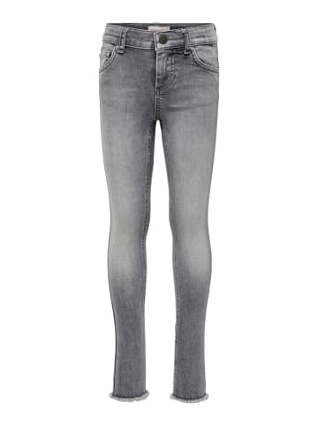 KIDS ONLY KONBLUSH SKINNY RAW JEANS 0918 in grey denim