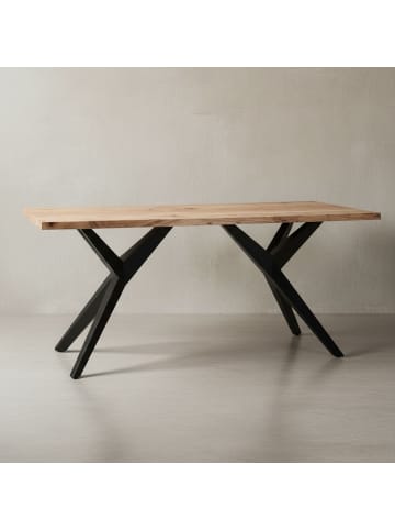 KADIMA DESIGN Esszimmertisch 160x80x76 cm Massivholz Metall Esstisch