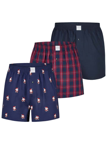 MG-1 Retro Boxer Christmas in Santa + 6016 + solid navy