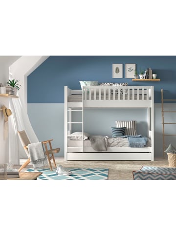 58 aufm Kessel ETAGENBETT Karyl 208x175x105 aus Massivholz in Weiß