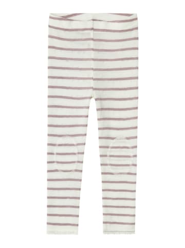 name it Name it Leggings NBFWANG WOOL NEEDLE in snow white/stripespurple dove