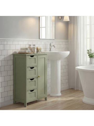 VASAGLE Badezimmerschrank Sofie in Lorbeergrün - (B)30 x (H)82 x (T)55 cm