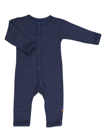 Joha Schlafoverall aus Merino-Wolle/Seide navy weiß in navy