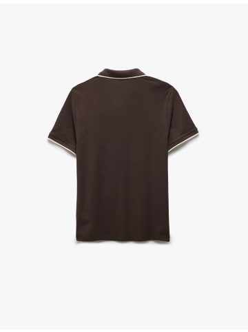 KOTON TSHIRT SS POLO in Braun