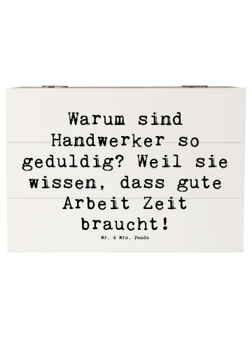 Mr. & Mrs. Panda aufbewahrungstruhe Spruch Handwerker Geduld mit... in Weiß