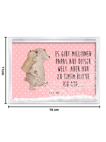 Mr. & Mrs. Panda Schneerahmen Papa Bär mit Spruch in Rot Pastell