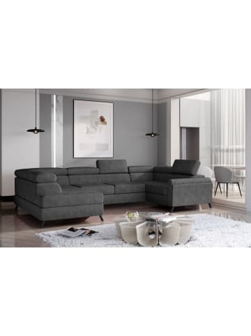 MF Design Esco Recamiere Links in Anthrazit -  (L) 200 x (B) 336 x (H) 92 cm