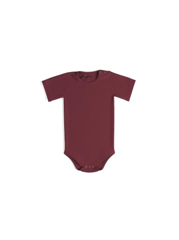 Sämann Baby Body aus 100% Bio-Baumwolle Druckknopf kurzarm gerippt Raspberry