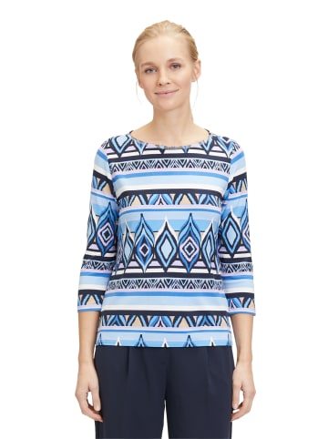 Betty Barclay Printshirt mit U-Boot-Ausschnitt in Blue/ Dark-Blue