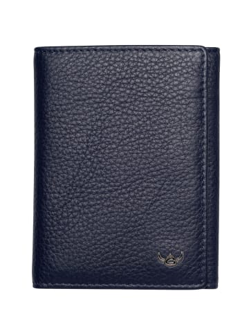 Golden Head Capri Geldbörse RFID Schutz Leder 8 cm in blau