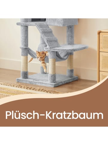 Feandrea Katzenbaum Clawfy in Ombré-Grau-Weiß - (B)50 x (H)135 x (T)50 cm