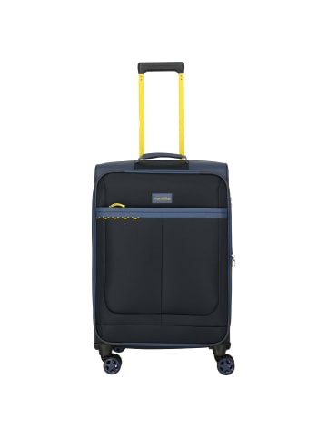 travelite Color Craze - 4-Rollen-Trolley M 66 cm erw. (dunkelblau) in dunkelblau
