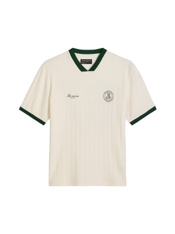 Marc O'Polo MOP Club '67 Football Tricot Shirt, Rib in White Cotton