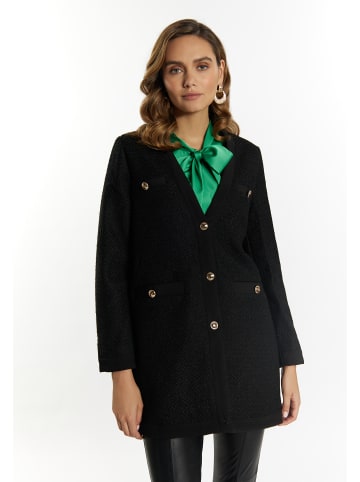 faina Damen Bouclé Blazer in Schwarz