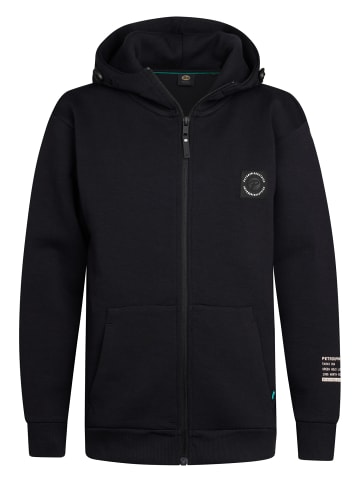 Petrol Industries Hooded Zip Sweater Siskiyou in Schwarz