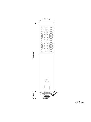 Beliani Wannenarmaturen CHILAPA in Silber/Grau - (W) 3.5 x (H) 22 x (L) 1.2 cm