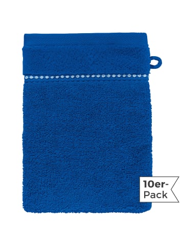 Erwin Müller Frottier Waschhandschuh 10er-Pack Mannheim in royalblau