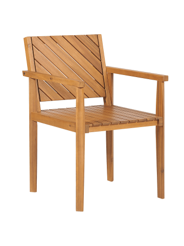 Beliani Gartenstuhl BARATTI in Braun - (W) 55 x (H) 82 x (L) 40 cm