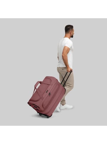 Redolz Duffle Essentials 2-Rollen Reisetasche 55 cm M mit Dehnfalte in rose