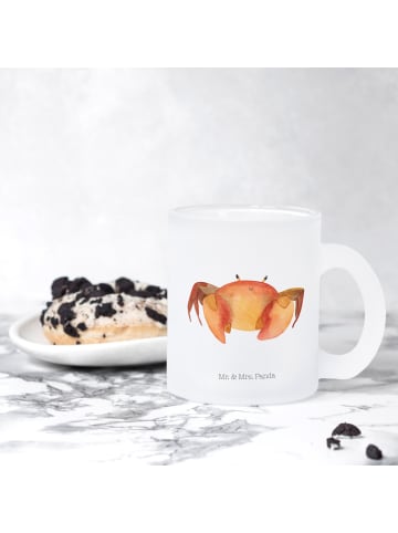 Mr. & Mrs. Panda Glasbecher Sternzeichen Krebs ohne Spruch in Transparent