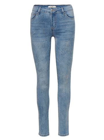 KOROSHI LANGE JEANS SCHMALE HOSE in blau