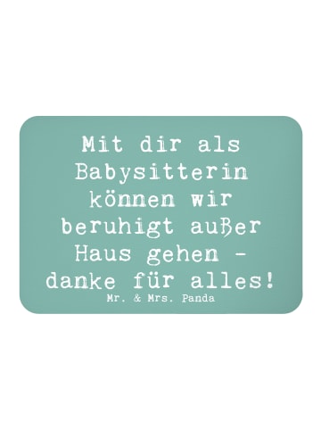 Mr. & Mrs. Panda magnet Spruch Babysitter Dank mit Spruch in Meeresbrise