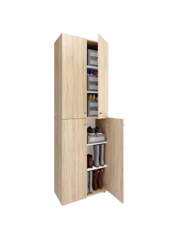 ebuy24 Schuhschrank Lona2XLDT Eiche Eiche 70 x 39 cm