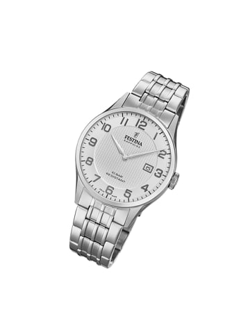 Festina Analog-Armbanduhr Festina Swiss Made silber groß (ca. 40mm)