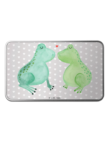 Mr. & Mrs. Panda Erinnerungsbox Frosch Liebe ohne Spruch in Grau Pastell