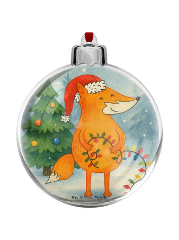 Mr. & Mrs. Panda Weihnachtskugel Fuchs Weihnachten Design ohne S... in Weiß