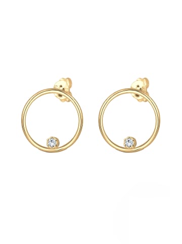 Elli Ohrringe 925 Sterling Silber Geo, Kreis in Gold