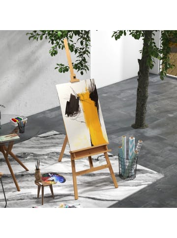 Vinsetto Staffelei-65L x 110B x 180-235H cm-Naturholz