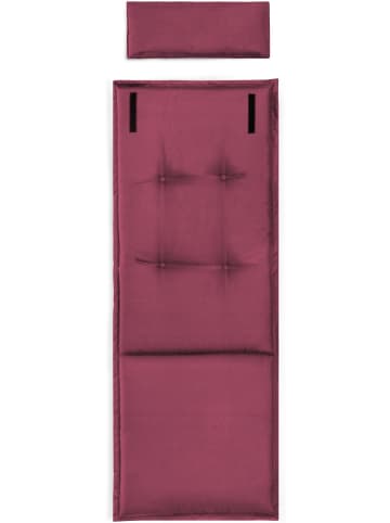 Aspero Stuhlauflage Hochlehner mit Kissen Palermo in Brombeere