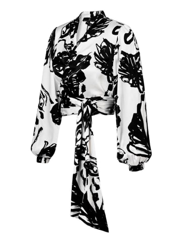 Mart Visser Carly Bluse mit Print, Schwarz/Weiß