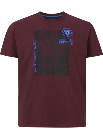 Charles Colby T-Shirt EARL ALBAN in dunkelrot