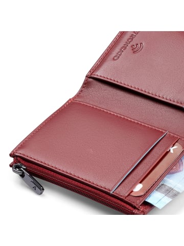 Roncato Detroit Geldbörse RFID Schutz Leder 8 cm in burgundy