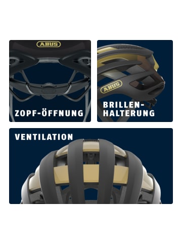 ABUS Fahrradhelm AirBreaker in black gold