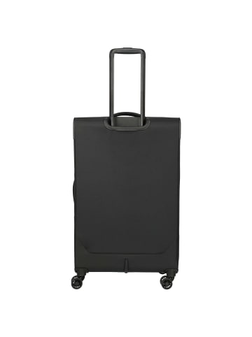 travelite Umbria - 4-Rollen-Trolley L 77 cm erw. (schwarz) in schwarz