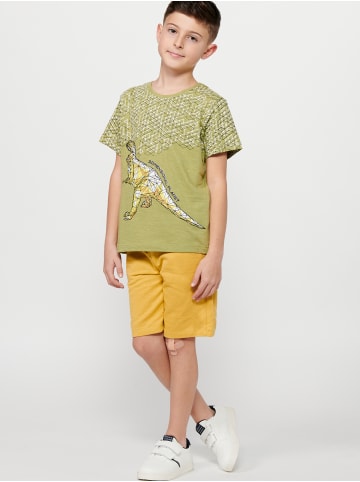 KOROSHI Kurzarm-t-shirt in khaki