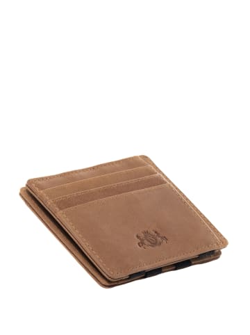 SID & VAIN Leder-Geldbörse Magic Wallet Leder Geldbeutel Unisex STAN in braun