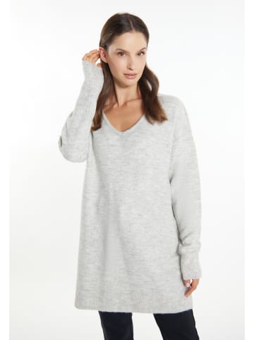 usha WHITE LABEL Damen Strickpullover in Grau Melange