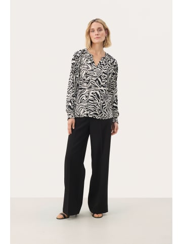 PART TWO Langarm-Bluse TenniePW Relaxed fit in Black Animal Print