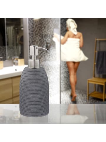 relaxdays 2 x Seifenspender in Grau