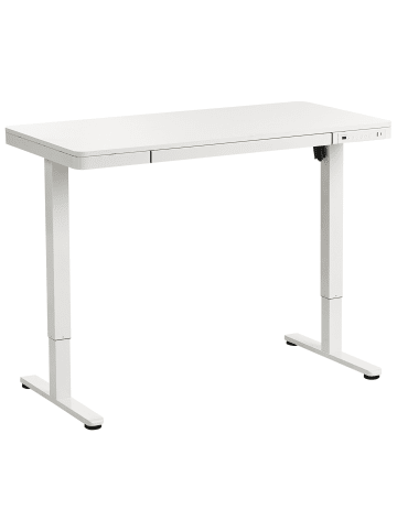 Beliani Höhenverstellbarer Schreibtisch PENLY in Weiß - (W) 120 x (H) 70 x (L) 60 cm