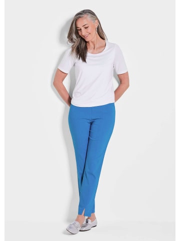 GOLDNER Kurzgröße:  Bengalinpants Elegante Hose LOUISA mit Formbund in blau