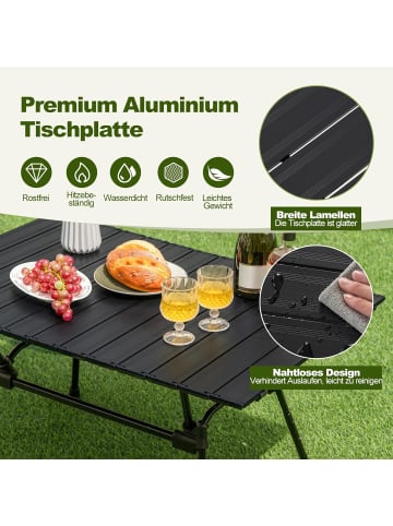 COSTWAY Campingtisch faltbar in Schwarz