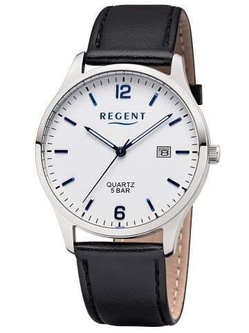 Regent F-1632 Herren-Quarzuhr Schwarz/Weiß